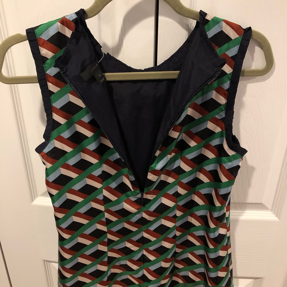 🌸 J. Crew Silk dress in Ratti graphic diamond - Picture 6 of 8